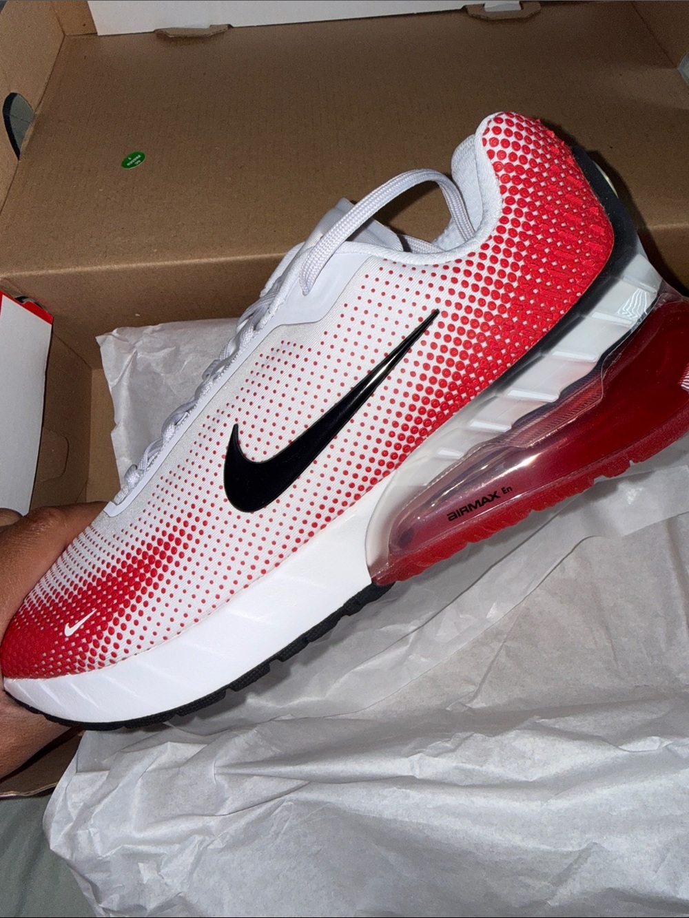 Nike Men’s Air Max Running Shoe - White/Red/Black